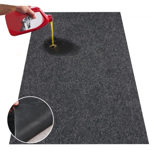 

VEVOR Garagenbodenmatte 2286 x 5791,2 x 2,4 mm Werkstattboden 820-850 g/m² Garagenboden Filz & TPE Öl Auffangmatte Garagenmatte Servicematte Bodenschutz Bodenplatten für Garage