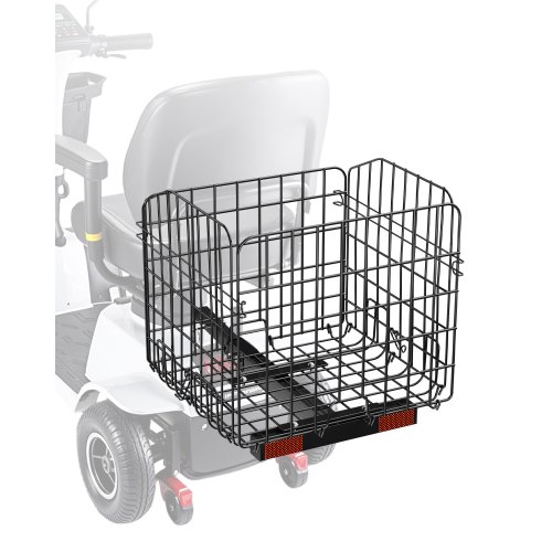 VEVOR Elektromobil Hinterkorb, Heckkorb, robuster & geräumiger Gepäckkorb Seniorenmobil, funktioniert mit 2,54 cm Empfänger, kompatibel mit den meisten Mobilitätsrollern, Mobilitätshilfe 45x45x39 cm