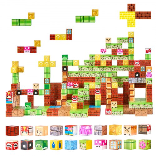 

VEVOR Magnetblöcke, 100-teiliges Magnetblöcke-Set, magnetische Bauwürfel für Kinder, STEM Montessori-Sensorikspielzeug als Weihnachts- und Geburtstagsgeschenk, Konstruktions-Stapelspielzeug für Jungen und Mädchen ab 3 Jahren