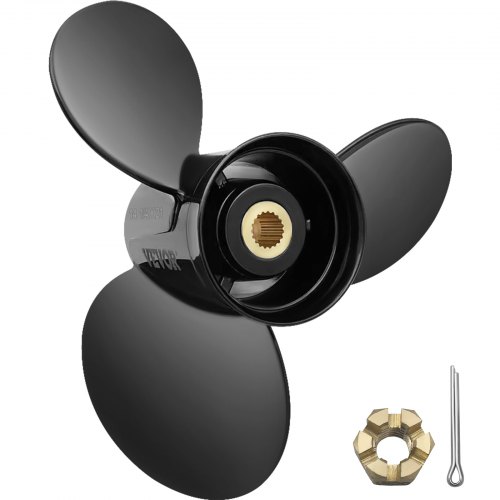 

VEVOR Außenbordpropeller, Ersetzt OEM 3817469, 3-Blatt-14-1/4 x 21 Zoll Pitch Aluminium-Bootspropeller, Kompatibel mit Volvo Penta SX-Antrieb aller Modelle, mit 19 Zahnverzahnungen, Rechts