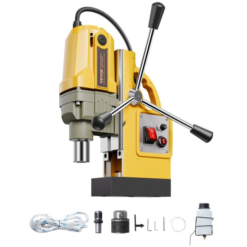 

VEVOR Magnetbohrmaschine Kernbohrmaschine 1400 W (40 mm Bohrdurchmesser), 12500 N tragbare elektrische Bohrmaschine, 800 U/min Drehzahl, Bohrmaschine für Metalloberflächen Industrie Heimwerker