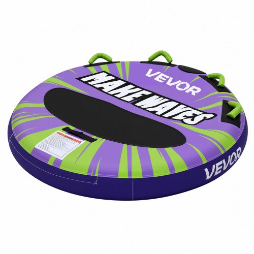 VEVOR Towable Tube für Boote, Wassersport-Schleppreifen für 2 Personen, bis 154 kg Tragfähigkeit, mit Antirutschpolstern, Nylonhülle, Gepolsterten Griffen und Sicherheitsventil, für Seen, Flüsse, Lila