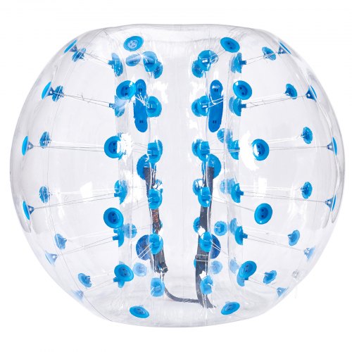 

VEVOR Aufblasbarer Bump Ball Bumper Stoßball 1 Stk. 1,5 m x 1,2 m, Menschlicher Kollisionsball, PVC-Körperblasen-Bounce-Ball für Outdoor-Aktivitäten, Transparent + Blaue Punkte Aufblasbar Bumper Ball