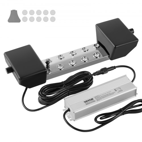 

VEVOR Ultraschall-Nebelgerät, 10 Köpfe, 7000 ml/h Ultraschall-Nebelgerät, Nebelgerät mit 280 W IP67 wasserdichtem Netzteil, Boje, Ersatzscheiben, für Teich, Garten, Steingarten, Gewächshaus, Halloween-Dekoration