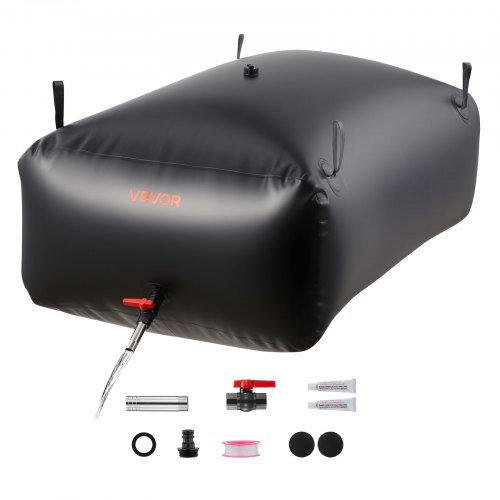 VEVOR Wasserspeicherblase, 540 L PVC-Weichwasserbeutel, Wasserspeicherbehälter, auslaufsicherer & verschleißfester Wassertank für die Outdoor-Bewässerung von Wohnmobil, LKW, Notfall