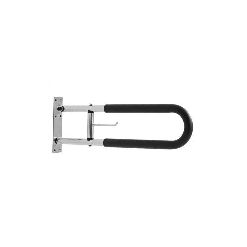 

VEVOR Aufstehhilfe Toilette, 76,5 cm Wandstützgriff, Handikap Haltegriff für Senioren, hochklappbare Toiletten-Haltegriffe mit Anti-Rutsch-Griff, 136 kg Tragkraft, Sicherheitshandlauf mit Papierhalter