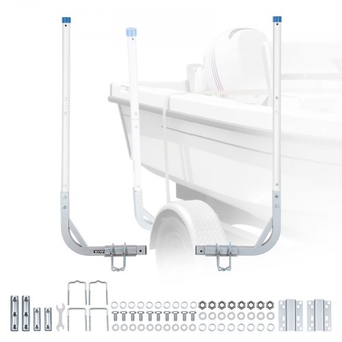 

VEVOR Bootsanhängerführung 775 mm / 1205 mm, 0-10 cm Einstellbare Breite, Anhängerführung aus Hochfestem Stahl mit PVC-Rohren, Passend für Skiboote Kompakte Fischerboote Kleine Segelboote
