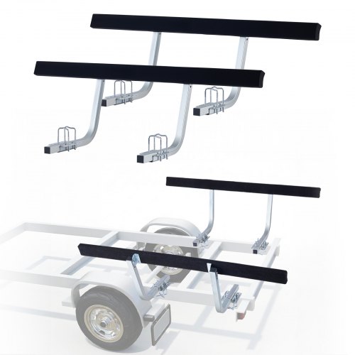 VEVOR Bootsanhängerführung 425 mm / 475 mm (Installationshöhe), 0-18 cm Einstellbar, aus Verstärktem Stahl mit Dicken Stützplatten, für Pontonanhänger mit Auflagen (L-Träger/Kasten/C-Profil)