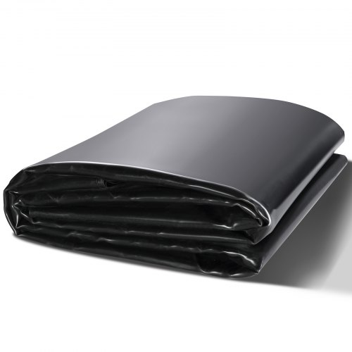VEVOR Teichfolie, 10 x 15 Fuß, 45 mm Dicke, biegsame Teichfolien aus EPDM-Material, leicht zu schneidende Unterlage für Fisch- oder Koi-Teiche, Wasserfallbasis, Springbrunnen, Wassergärten, Schwarz
