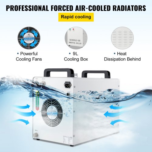CW3000 Industrielle Wasserkühler CO2 Laserröhre Maschinenkühlung Graveur 10L/Min 