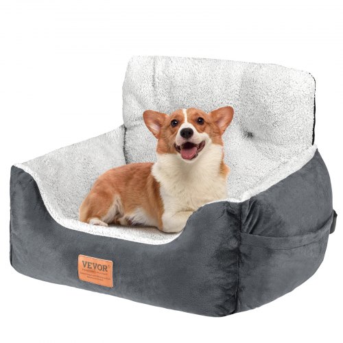 

VEVOR Hunde Autositz Vorder/Rücksitz Hundesitz Auto 55x48x31cm 9kg Dunkelgrau