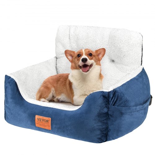 

VEVOR Hunde Autositz Vorder/Rücksitz Hundesitz Auto 55x48x31cm 9kg Blau+Grau