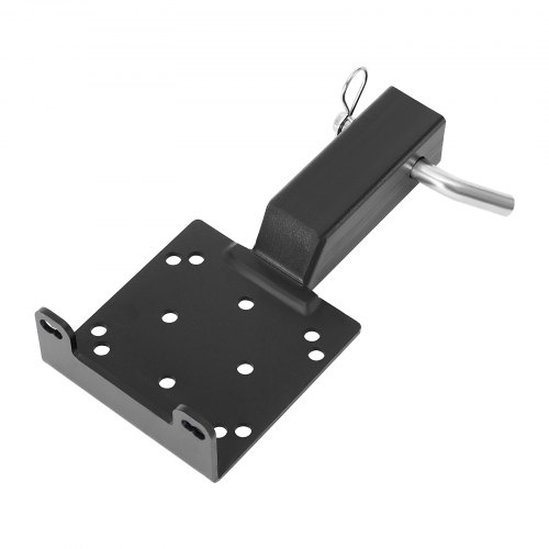 VEVOR Universal-Halterung für Anhängerkupplung, 1633 kg Tragkraft, Seilwinde Montageplatte für 50,8 mm Empfänger, 2 & 4 Bolzenlöcher, Stahl pulverbeschichtet, für Mountainbikes, UTV, LKWs, Schwarz