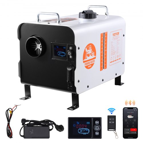 

VEVOR 8 kW Dieselheizung 12 V / 24 V All in One Diesel-Luftheizung mit Bluetooth-App-Steuerung & Fernbedienung & Anzeigebildschirm & CO-Alarm, schnell aufheizende tragbare Dieselheizung für Fahrzeuge
