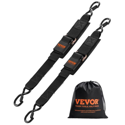 

VEVOR Spanngurte mit Ratschen, 5,08x60,96cm Zurrgurten mit Sicherheitsschloss-S-Haken, 2er-Set Hochleistungs-Gurte mit 680,4 kg Bruchfestigkeit & 226,8 kg Nenntragkraft, für Anhänger, Fahrzeuge, Boote