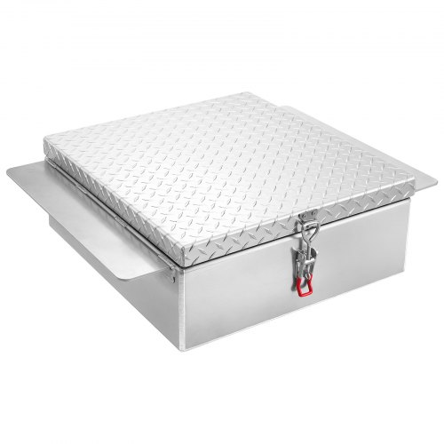VEVOR Werkzeugkasten für Ladefläche, Aluminium-Staukasten mit Diamantplatte, Aufbewahrungs-Organizer, trägt bis zu 100 kg, ideal für LKW, Pickup, Ladefläche, Wohnmobil, Anhänger, 770x610x230 mm