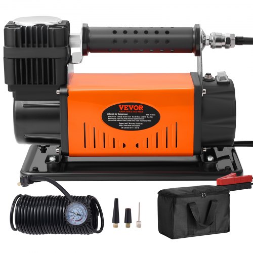 

VEVOR 12V Auto-Kompressor 150PSI Luftkompressor 6CFM(170L/Min) Auto-Reifenfüller mit Wärmeschutz Luftpumpe inkl 3 m Netzkabel und 7,9 m Luftschlauch