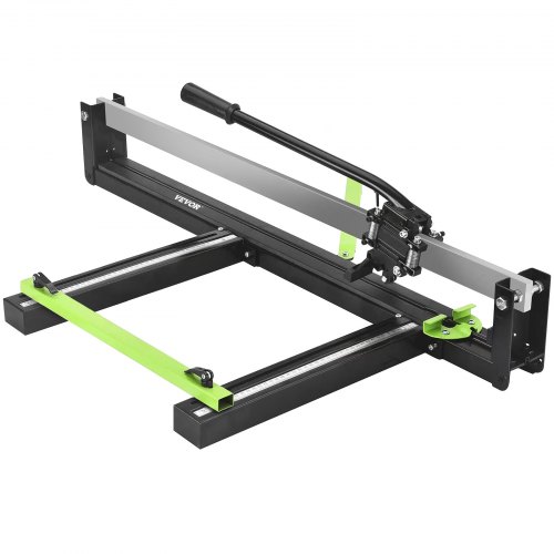 

VEVOR 800mm Blau Manueller Fliesenschneider mit präziser Laserpositionierung und rutschfester Gummioberfläche Einzelschiene und Halterung Geeignet für Bodenfliesen aus Porzellan und Keramik