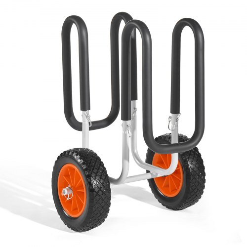 VEVOR Transportwagen, 68 kg, Stand Up Paddle Board Trolley mit 25,4 cm Vollgummireifen, Schaumstoffpolster, Spanngurt, ideale Transporthilfe für Paddleboard- und Surfboard, 520 x 500 x 680 mm