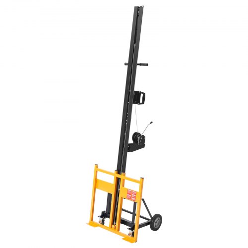 VEVOR Trockenbaulift, Plattenheber mit 68 kg für Decken- & Wandmontage, Ein-Personen-Trockenbau, 1219 x 4878 mm Max. Platten-Vertikalheber mit Rädern, einfacher Transport (Gelb)