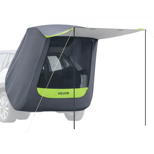 VEVOR Heckklappenzelt Autozelt (1,5 x 1,5 m Hauptzelt), Wasserdichtes (PU2000 mm) Campingzelt mit Sonnensegel & Tragetasche, SUV-Heckzelt für Camping Wandern Outdoor-Aktivitäten Tragbar