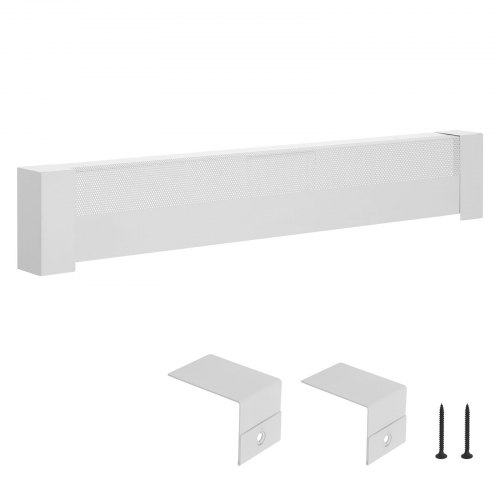 VEVOR Heizungsabdeckungen, Basic-Serie, 1221 x 80 x 193 mm, Standard-Frontabdeckung für Heizkörper elektrische Heizgeräte, Ersatzabdeckung aus robustem Stahl, für Schlafzimmer, weiß