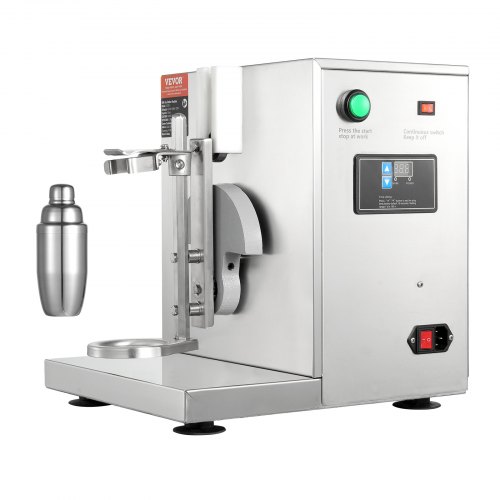 

VEVOR Milchshake-Maschine, 120 W Kommerzieller Milchtee-Shaker, Einzelkopf-Milchshake-Mixer, 0–180 s Einstellbarer Milchshake-Mixer, mit 750 ml Edelstahlbecher, für Milchtee-Laden