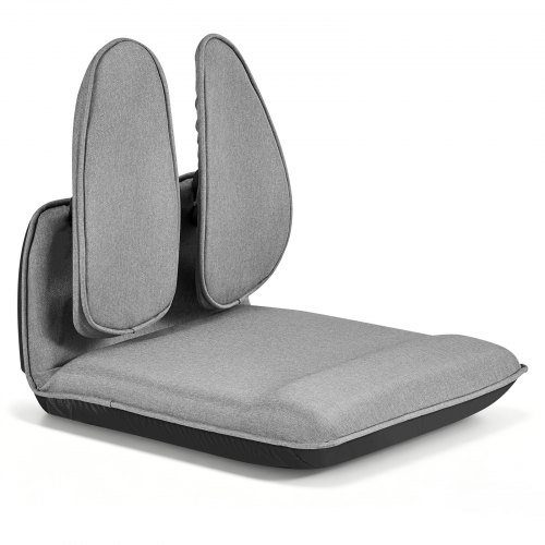 

VEVOR Bodenstuhl, 5 Positionen Verstellbarer, Bodensessel mit Ergonomischer Rückenlehne, Metallrahmen, Schaumstoff & Leinenbezug, Bodensitz Multifunktional zum Lesen & Entspannen, Grau