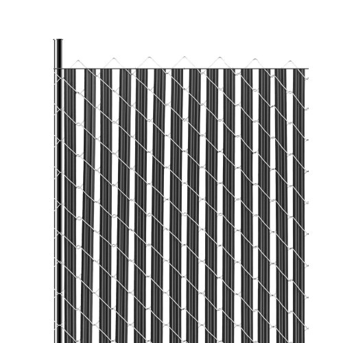 

VEVOR Sichtschutzlamellen 1740 mm, einwandige vertikale Lamellen mit Bodenverriegelung für Maschendrahtzäune, hochdichte HDPE-Maschendrahtlamellen, ideal für Garten, Bauernhof, Sportplatz (schwarz)