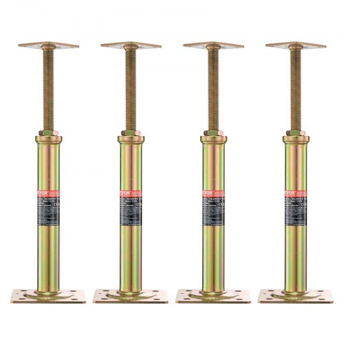 

VEVOR Wagenheber für den Hausgebrauch, 4er-Pack, Höhenbereich von 29,4 bis 40,6 cm, maximale Tragkraft pro Einheit: 1000 kg, verstellbarer Stützbalken zum Nivellieren, verzinkter Teleskopwagenheber für vorübergehende Unterstützung
