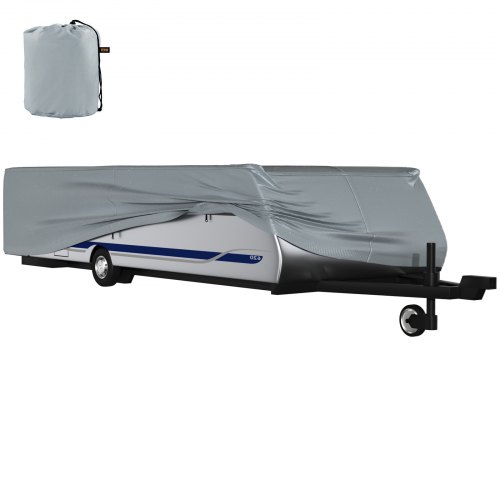 

VEVOR Wohnmobil Abdeckung für 4,27 bis 4,88 m Wohnwagen Pop-Up Schutzhülle Abdeckplane Plane Schutzplane Wohnmobilplane Vliesstoff Motorhome Protective Cover 4,88 x 2,21 x 1,07 m Rundumschutz