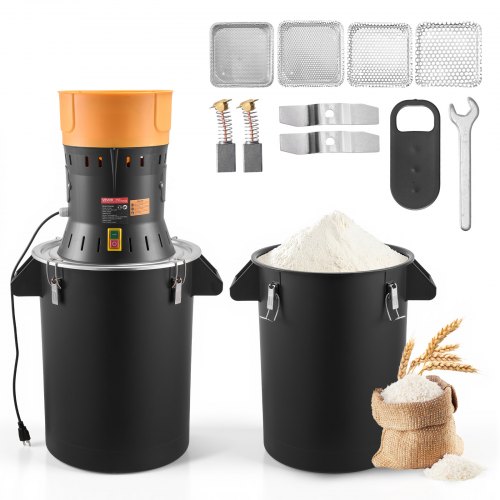 

VEVOR Elektrische Getreidemühle 53 L, Gewürzmühle 600 W, Gewürzmühle mit verzinkten & scharfen Klingen, Pulverisiermaschine für Trockenes Getreide Gewürze Müsli Kaffee Mais 500x385x880 mm
