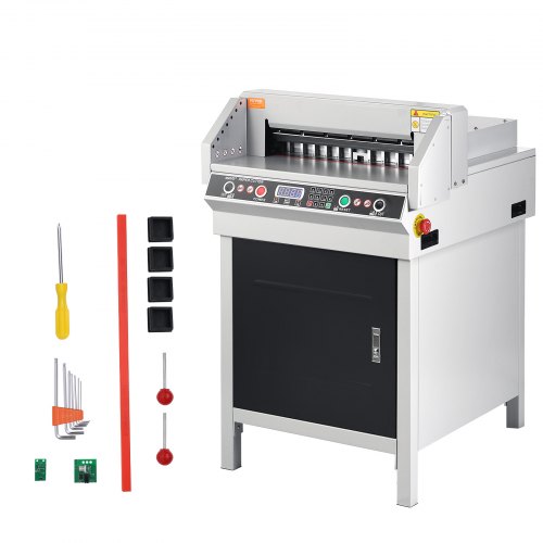 VEVOR Elektrischer Papierschneider Max. 450 mm, Elektrische Eckenabrundung, Schnittstärke 40 mm, mit intelligentem LCD-Panel, Positionierung des Infrarotlichts, für Etiketten, Büro