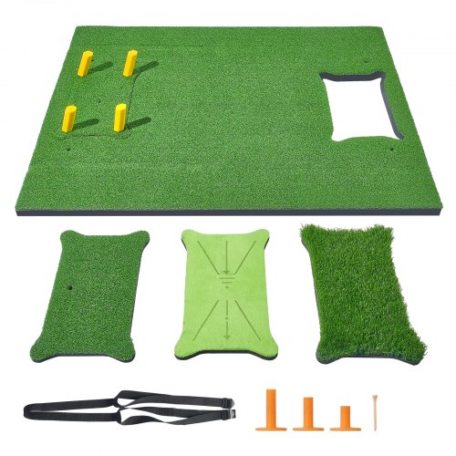 

VEVOR Golf Schlagmatte Übungsmatte 152x122cm Golf Trainingshilfe 4 in 1 Austauschbar