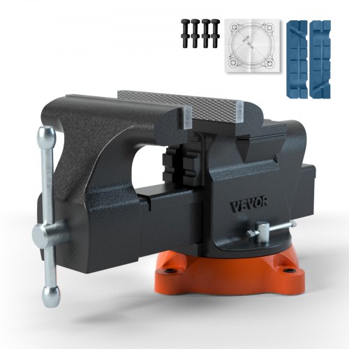 

VEVOR 15,2cm Schraubstock 360° Drehbar Sphäroguss Werkbankschraubstock 7,3x8cm Amboss Schraubstock 15cm Backenöffnung Parallelschraubstock U-förmige Führungsstange zum Schärfen Schleifen Schneiden