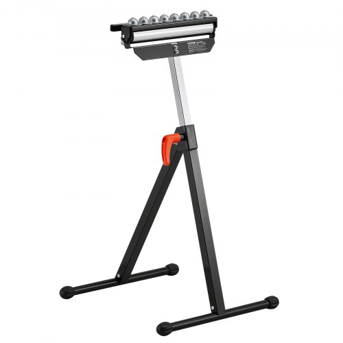 

VEVOR 3-in-1 Rollenständer, 136 kg, 68–108 cm höhenverstellbar, Rollenbock mit 29,2 cm poliertem, multidirektionalem Rollenkopf, für Tischkreissägen-Auslauf, Holzbearbeitungs-Verlängerungsstütze