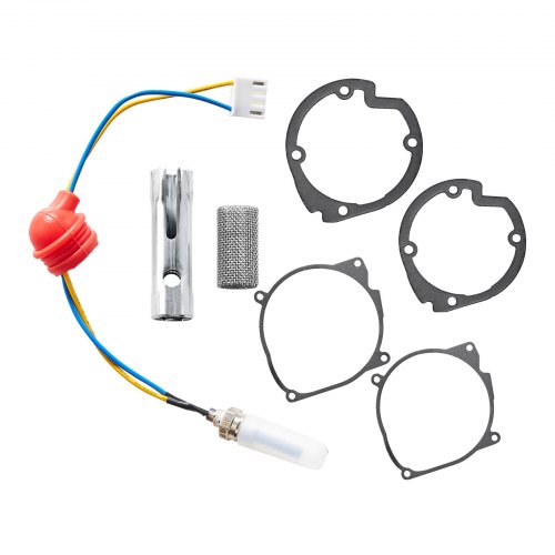 VEVOR 8 V Glühkerzenstecker Reparatursatz Glühzündkerzensatz für Dieselheizung mit Zerstäubungsnetz, kompatibel mit 2/5/8 kW Standheizung, Dieselheizungszubehör für Auto Lkw Boot (4 Dichtungen)