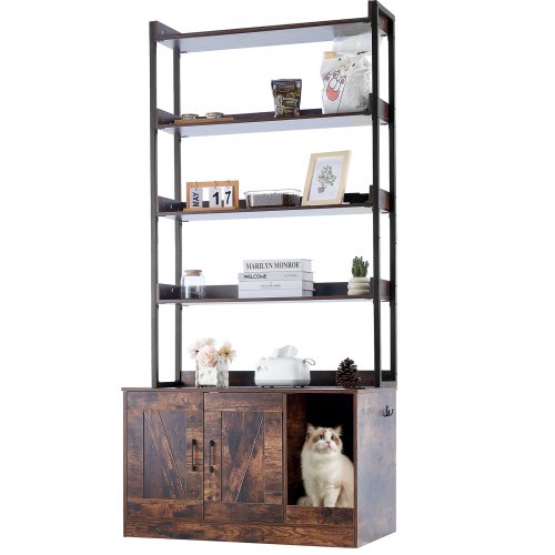 VEVOR Katzenschrank Katzentoilette Katzenhaus 4-stufig-Regal 850x490x1836mm 68kg