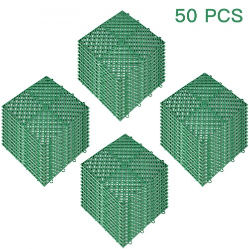VEVOR Ineinandergreifende Fliesen Garagenbodenfliesen 50 Stk. Grün 30,5x30,5cm