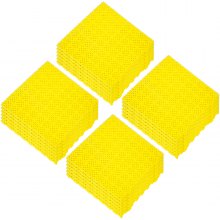 Ineinandergreifende Fußmatten Rasenwegeschutz Spleißen Bodenfliesen 11.8x11.8x0.5 Zoll 25 PCS gelb