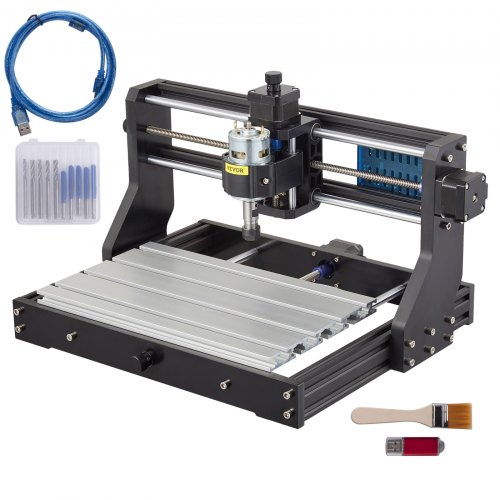 

VEVOR CNC 3018 Diy Graviermaschine Pro 300 x 180 x 45 mm Graviermaschine 3 Achsen Mini Lasergravierer mit Grbl Steuerkarte und Offline Controller