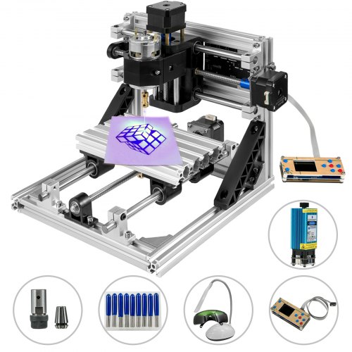 

VEVOR 2418 CNC-Fräsmaschine 3 Achsen 500mw Laser Offline-Steuerung Kunststoff Ttl Leiterplatte