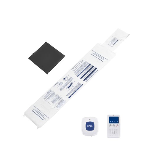 VEVOR Alarmtrittmatte Sensormatte, Sensorpad für Betten & Stühle mit Ruftaste & Pager, Sicherheitsalarme und Sturzprävention für Senioren, Demenzpatienten & Erwachsene, 900x254 mm