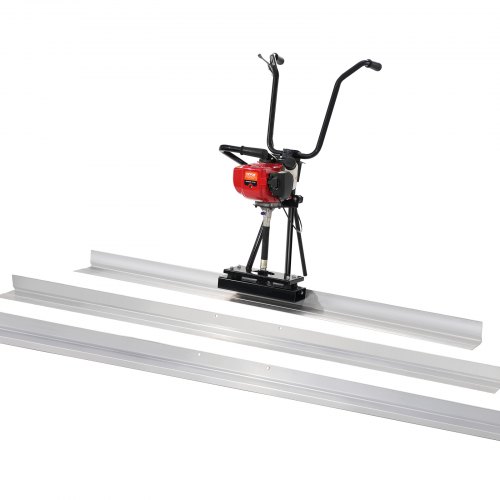 VEVOR Gasbeton-Estrichmaschine, 1830/2445/3370mm Aluminiumplatten-Geradekantenstangensatz, 4-Takt-Vibrationsmotor für Zement-Finishing mit Griffen, hocheffiziente Betonwerkzeuge 6500 U/min