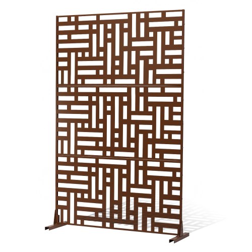 

VEVOR Paravent, 91x50,8x191 cm, Sichtschutzwände & -paneele für den Außenbereich, freistehende Trennwand mit Ständer, dekorativer Garten-Sichtschutz für Balkon, Terrasse, Innenbereich, Braun