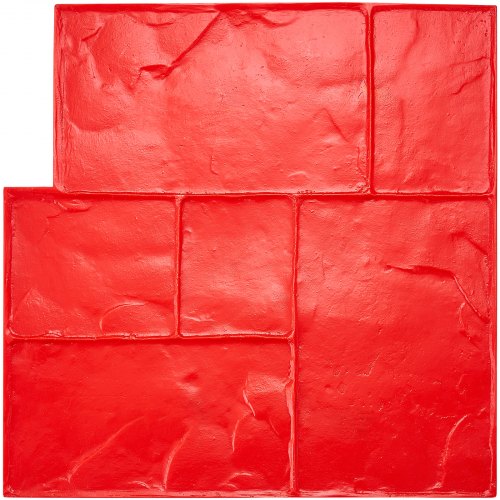 

VEVOR Betonstempelmatte, 61 x 61 cm, Betonstrukturhaut, Polyurethan-Stempel, Steinfliesen-Strukturmatte, Schieferbodenabdruck, nahtloser Stempel, Betonformen für dekorative Außenbereiche, rot