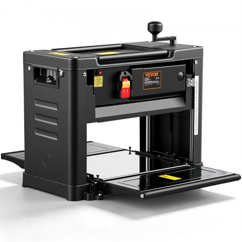 VEVOR Dickenhobel Hobelmaschine 1800 W mit 2 HS-Hobelmessern, 330 mm breitem Arbeitstisch Max. Schnittstärke 15 cm Hobel Ideal zur Holzbearbeitung für Tischler, Heimwerker und Dekorateure