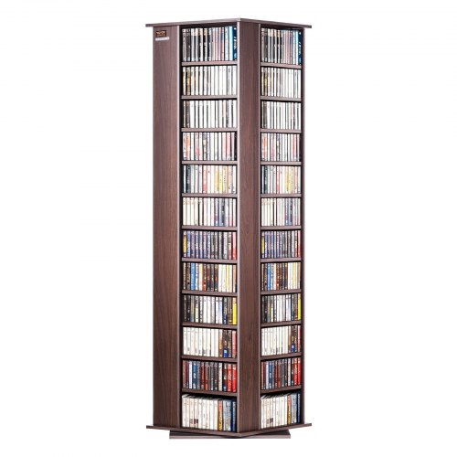 

VEVOR Medienaufbewahrungsschrank, drehbarer Medienturm, bietet Platz für bis zu 1040 CDs, schützt und organisiert Musik-, Film-, Videospiel- oder Erinnerungssammlungen – Espresso