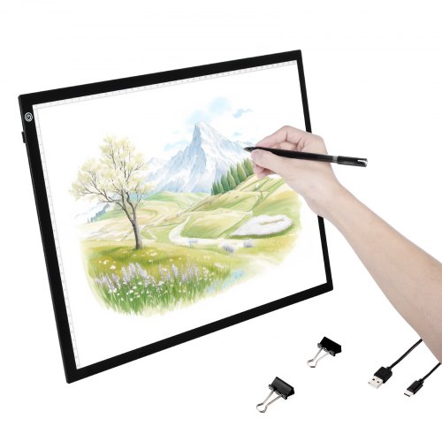 

VEVOR LED Leuchttisch Leuchttablet A3 Tracing Pad USB-betriebene Leuchtbox