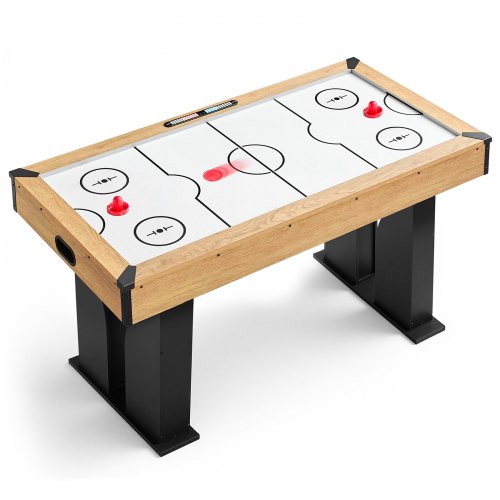 VEVOR Airhockey-Tisch 1525 mm Spieltisch mit Elektronischem Punktesystem für Spielzimmer, Keller und Freizeitbereiche, Gleichmäßiger Luftstrom mit MDF-Platten, Verstellbaren Füßen und Eckenschutz
